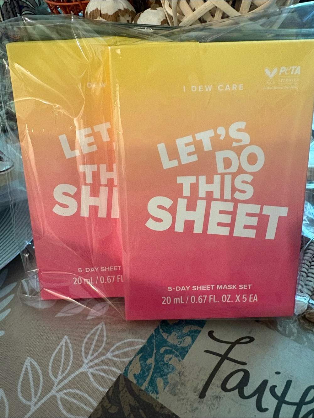 I Dew Care LET'S DO THIS SHEET 5-Day Sheet Mask Set Resellers Bundle (10 mask)